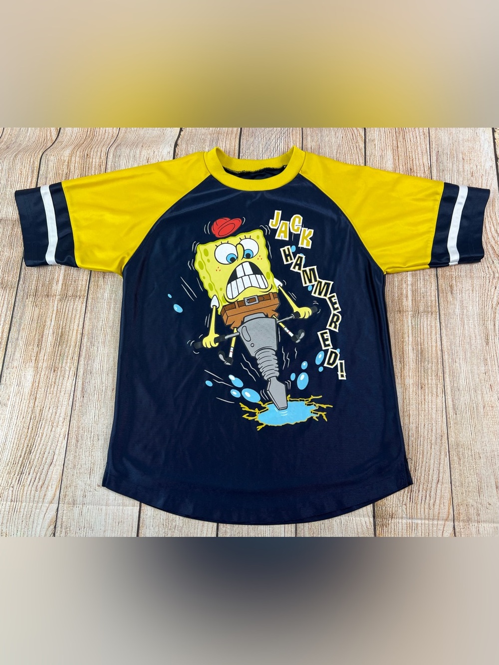Vintage SpongeBob Jersey Shirt Youth Kids Size Large